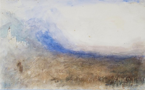 Cap Martin - Landscape with a castle by Hercules Brabazon Brabazon